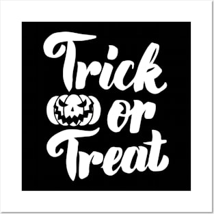 Trick Or Treat Jack O Lantern Pumpkin Creepy Halloween Posters and Art